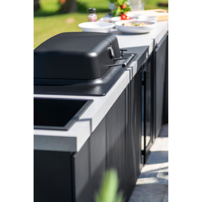 Everdure Einbau- Gasgrill Furnace inkl. Haube, Schwarz