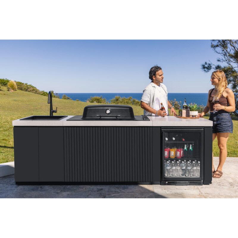 Everdure Einbau- Gasgrill Furnace inkl. Haube, Schwarz