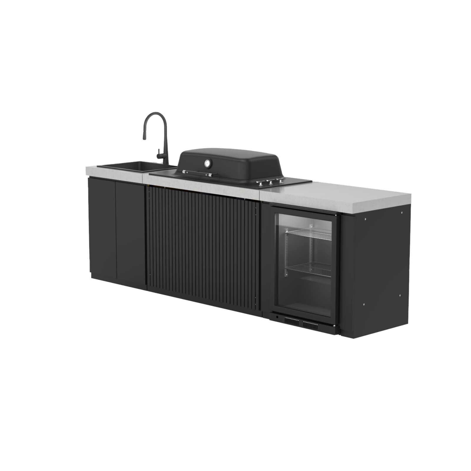 Everdure Seabreeze Einbau- Gasgrill Furnace inkl. Haube, Schwarz