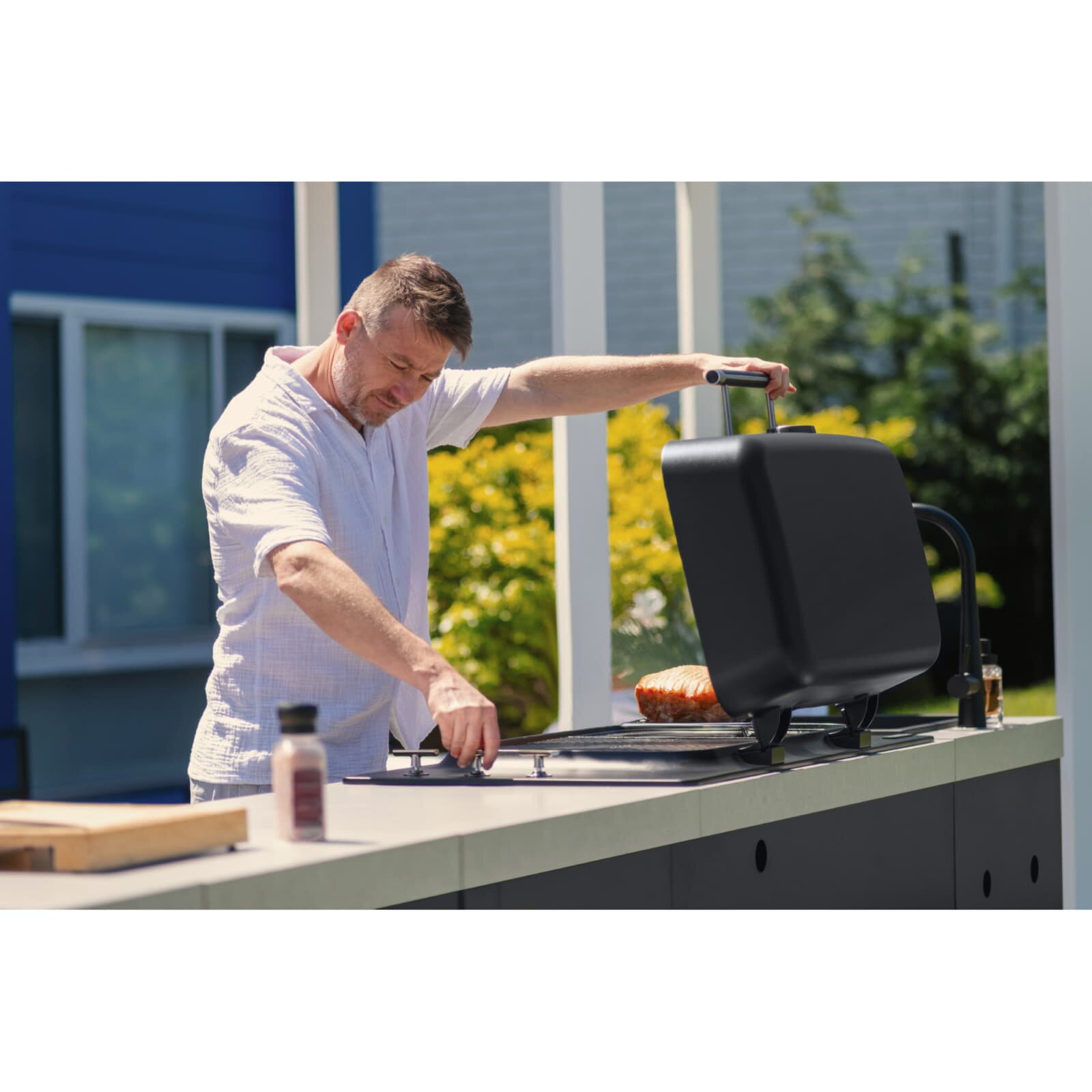 Everdure Seabreeze Einbau- Gasgrill Furnace inkl. Haube, Schwarz