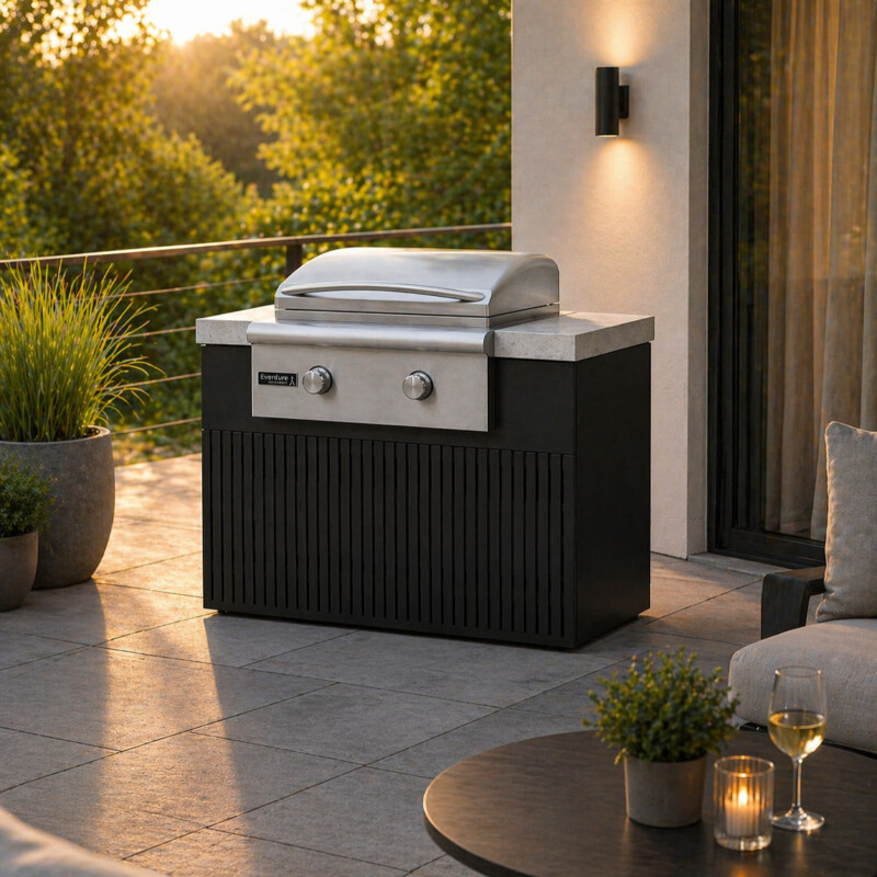 Everdure Einbau- Gasgrill Blaze LTE+ 30" Gas Griddle (Plancha), Silber