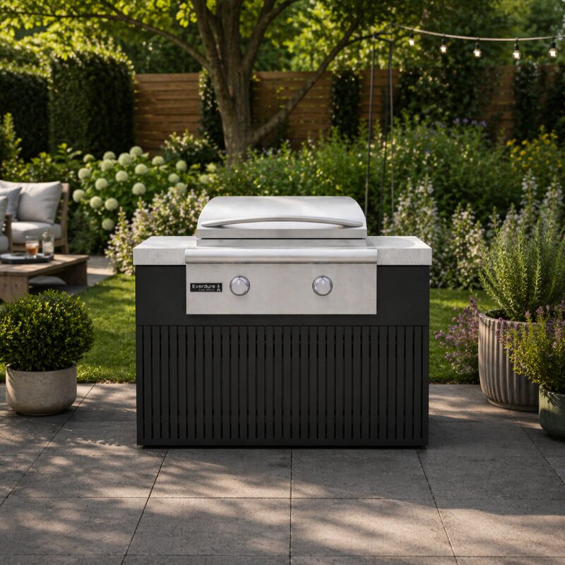 Everdure Seabreeze BBQ Modul für Built-in Grill LTE+ Gas Griddle, Schwarz