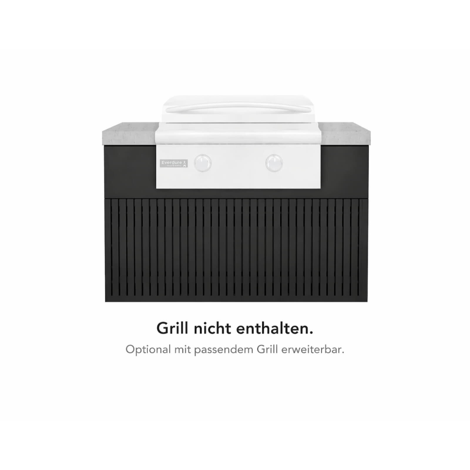Everdure Seabreeze BBQ Modul für Built-in Grill LTE+ Gas Griddle, Schwarz