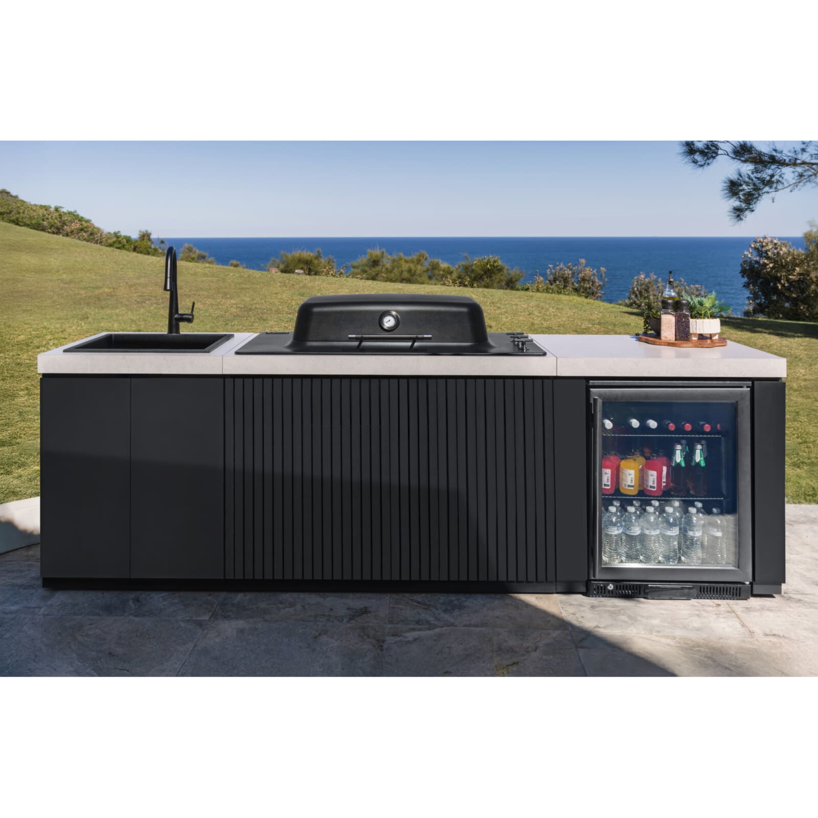 Everdure Seabreeze Outdoorküche Spülbecken- Modul inkl. Wasserhahn, Schwarz