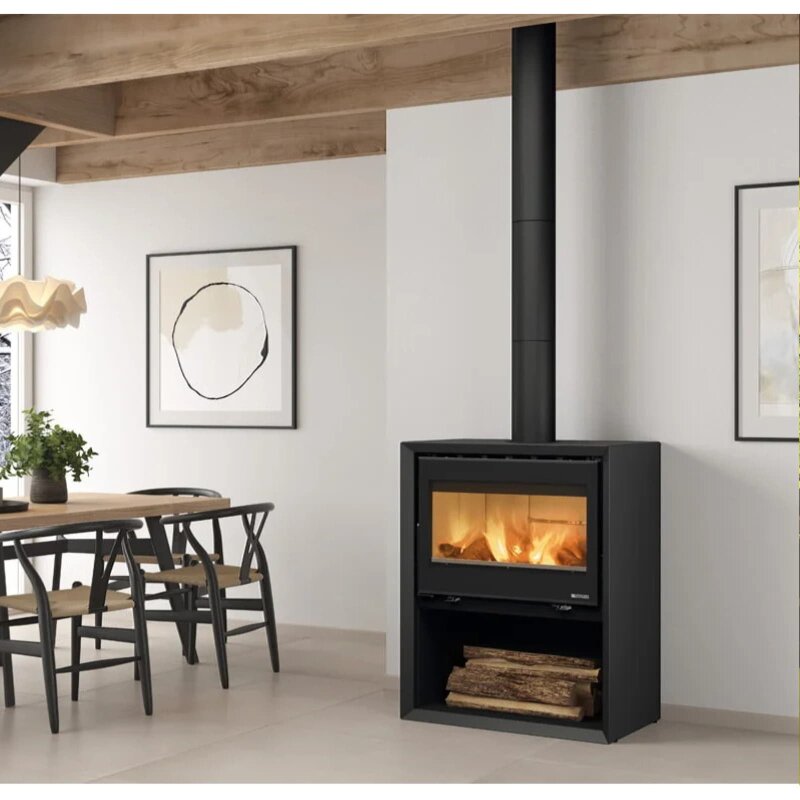 Kaminofen La Nordica Prestige Line - Dante 16 con Portalegna (Holzfach) - 12,4 kW