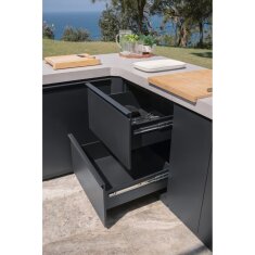 Everdure Seabreeze Outdoork&uuml;che Schrank- Modul mit Doppelschubladen, Schwarz