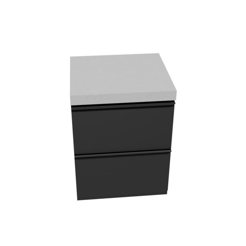 Everdure Seabreeze Outdoorküche Schrank- Modul mit Doppelschubladen, Schwarz