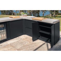 Everdure Seabreeze Outdoork&uuml;che Schrank- Modul mit Doppelt&uuml;ren, Schwarz