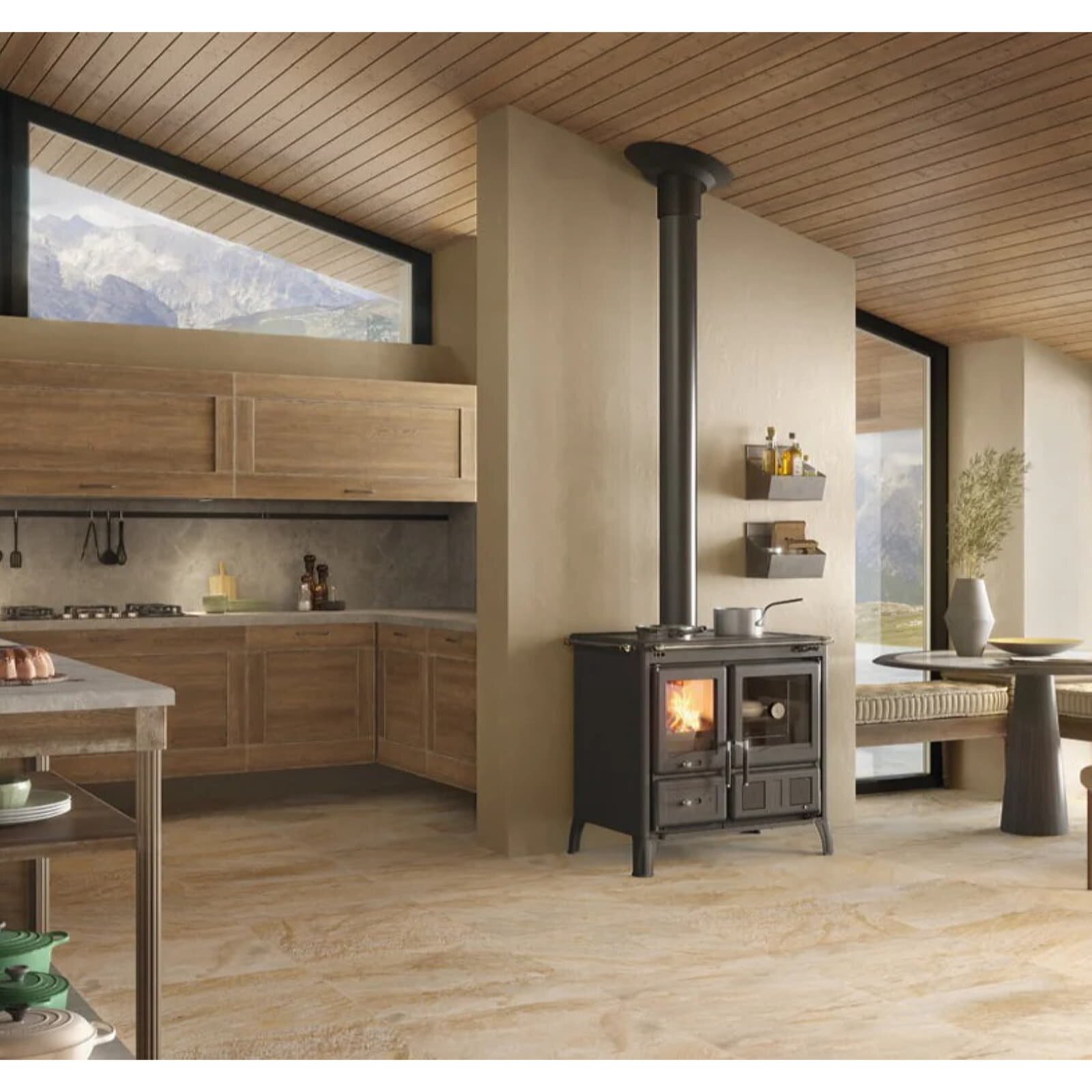 Küchenherd La Nordica Prestige Line - Gardenia 16 Steel - 9,5 kW - Anthrazit Schwarz