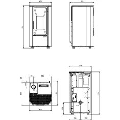 Pelletofen La Nordica Extraflame Prestige Line - Lina Top - 7 kW - Schwarz