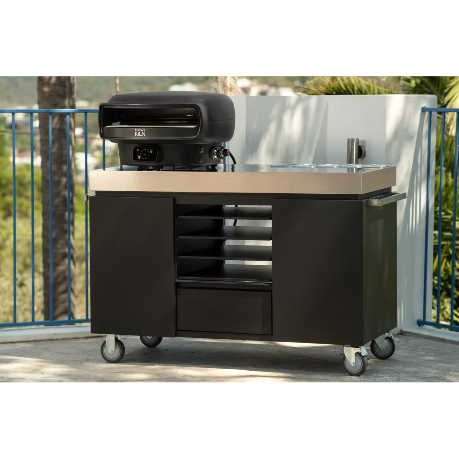 Everdure Gas Pizzaofen KILN DR mit 2 Brenner mit Digitaldisplay, rotierend