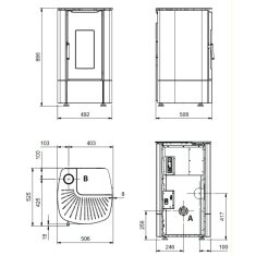 Pelletofen La Nordica Extraflame Prestige Line - Angy Top - 7 kW