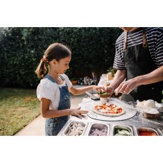 Everdure Pizzastation mit Edelstahl- Arbeitsplatte, Schwarz