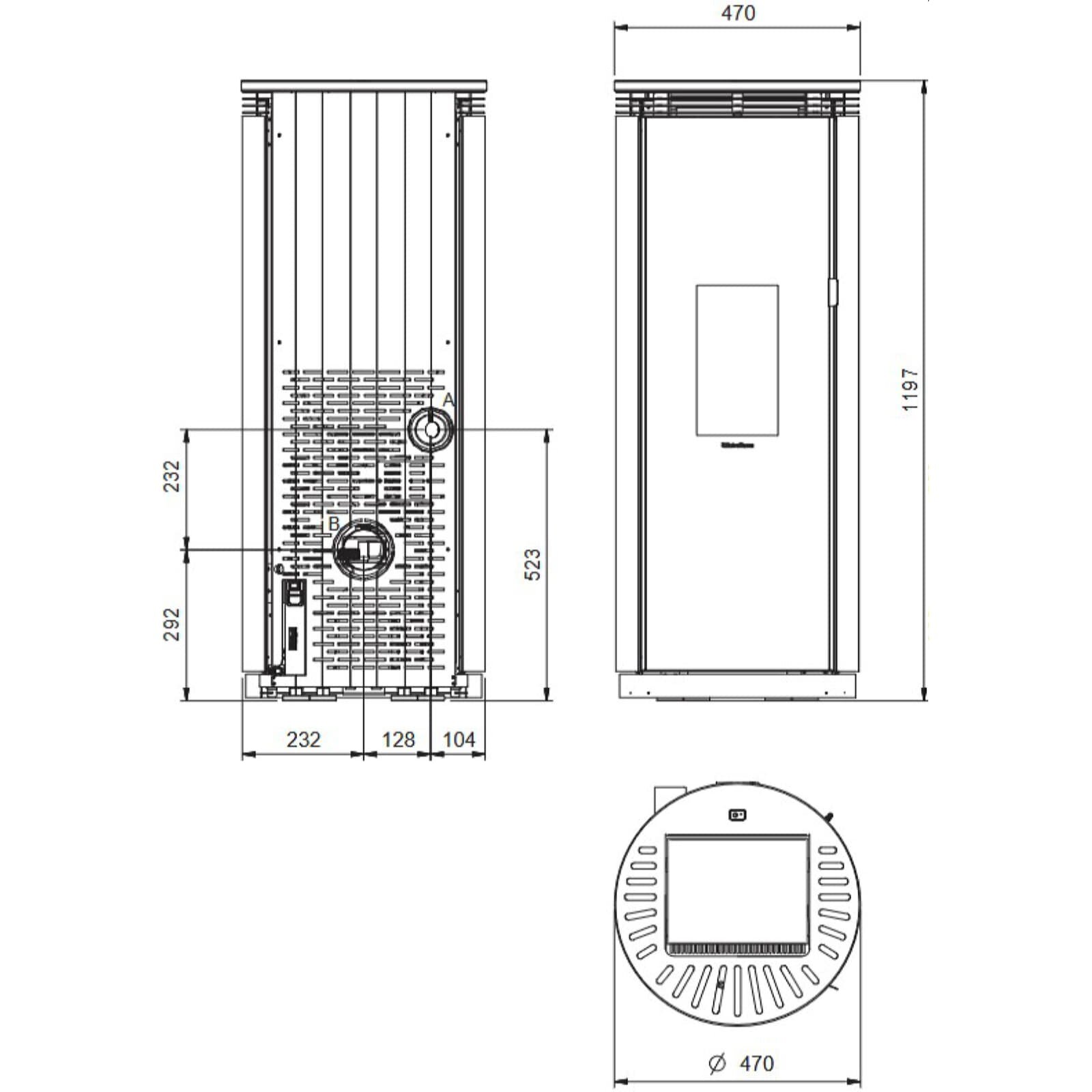 Pelletofen La Nordica Extraflame Prestige Line - Pamela Steel - 8 kW