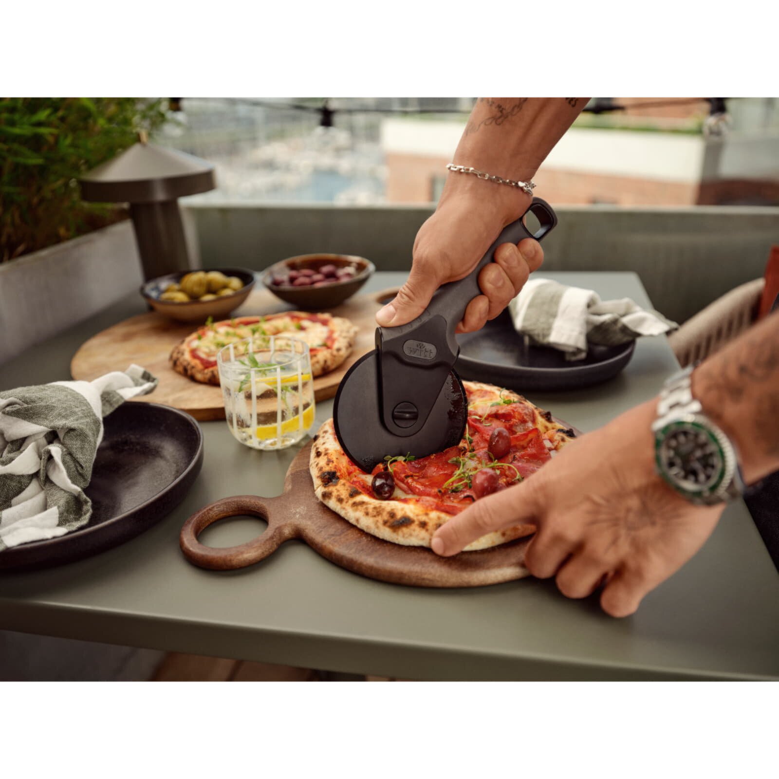 Gas Pizzaofen Witt Piccolo Rotanta 13", 1 Brenner, rotierend - Bundle