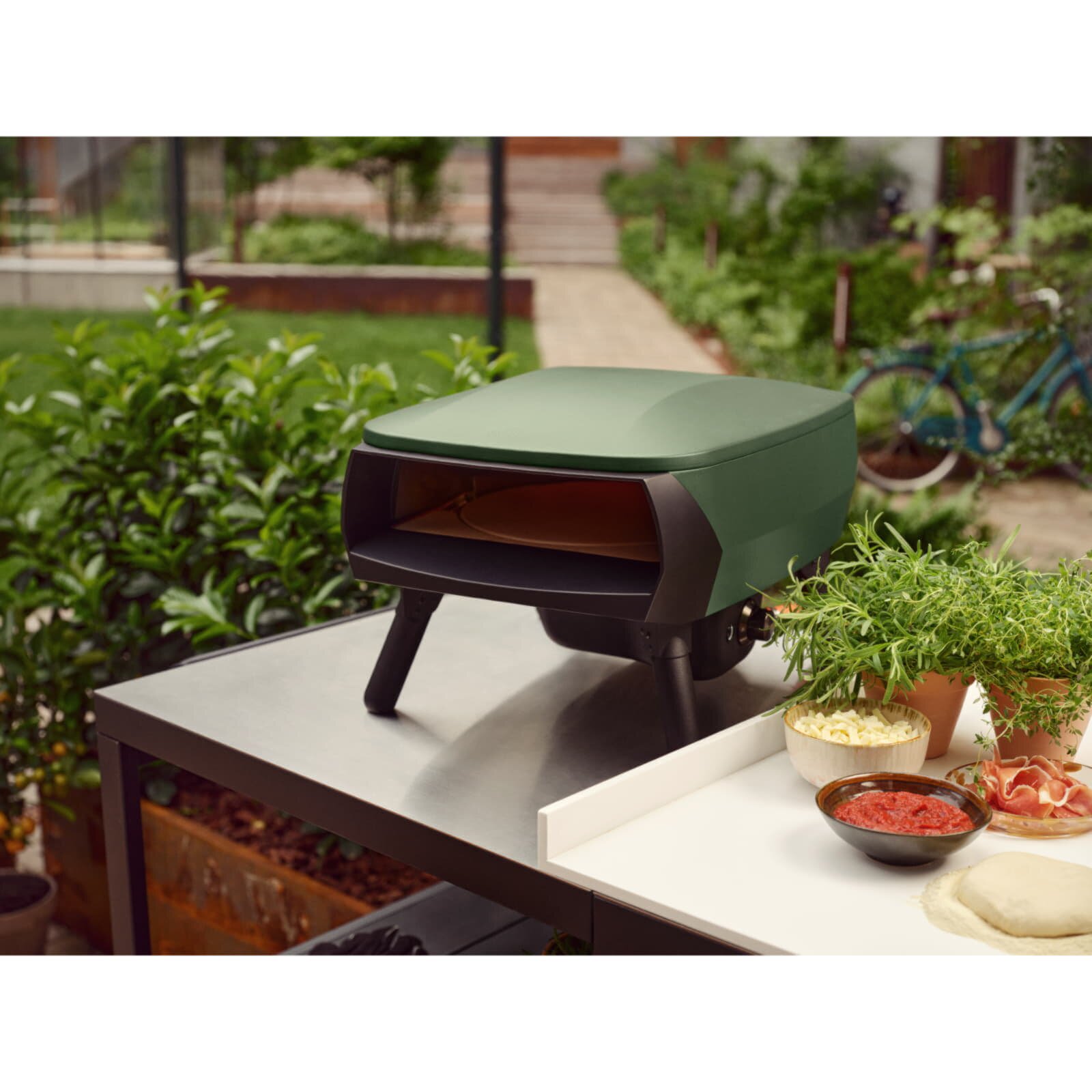 Gas Pizzaofen Witt Piccolo Rotanta 13", 1 Brenner, rotierend - Bundle