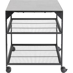 Witt Pizzatisch XXL, Schwarz mit Edelstahlplatte