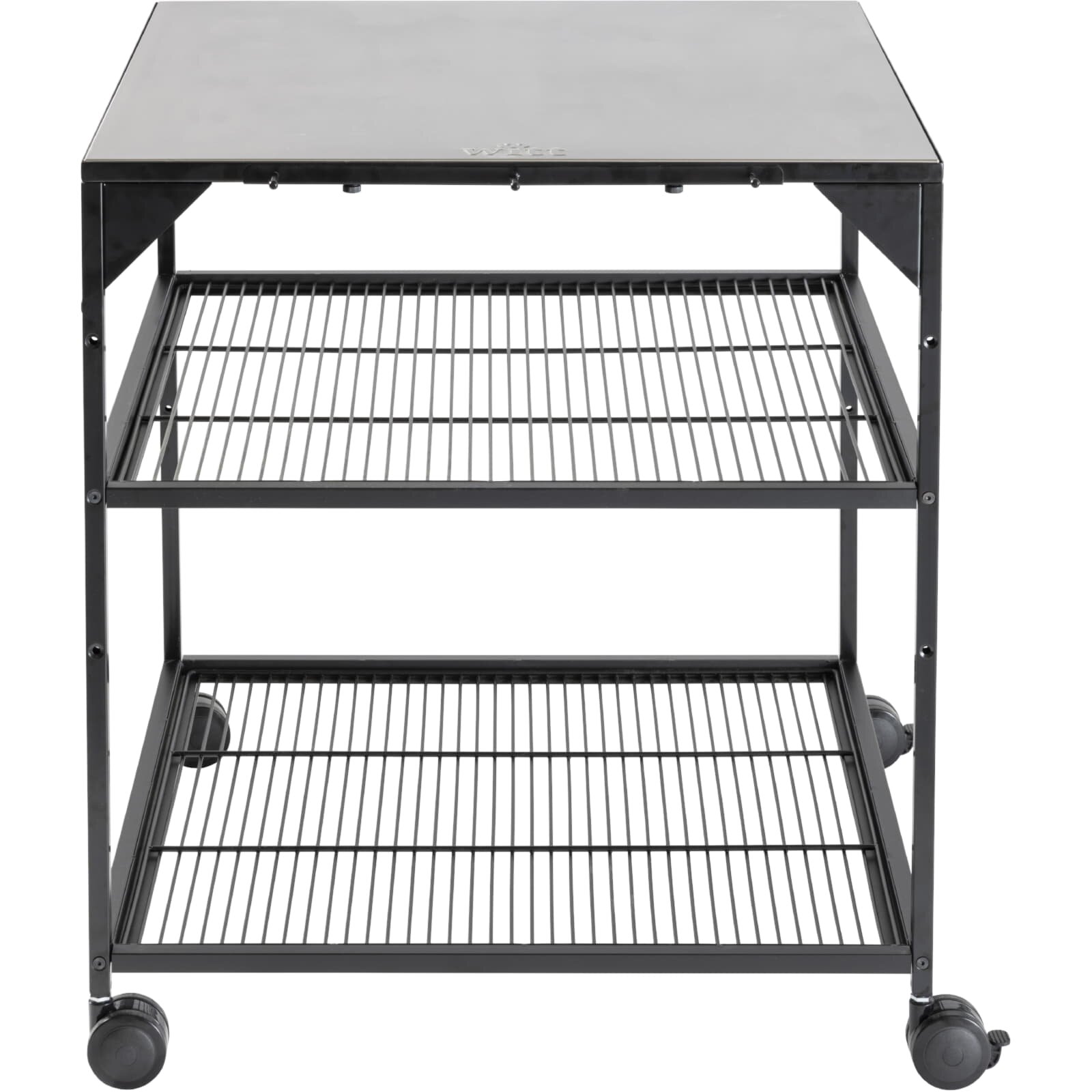 Witt Pizzatisch XXL, Schwarz mit Edelstahlplatte