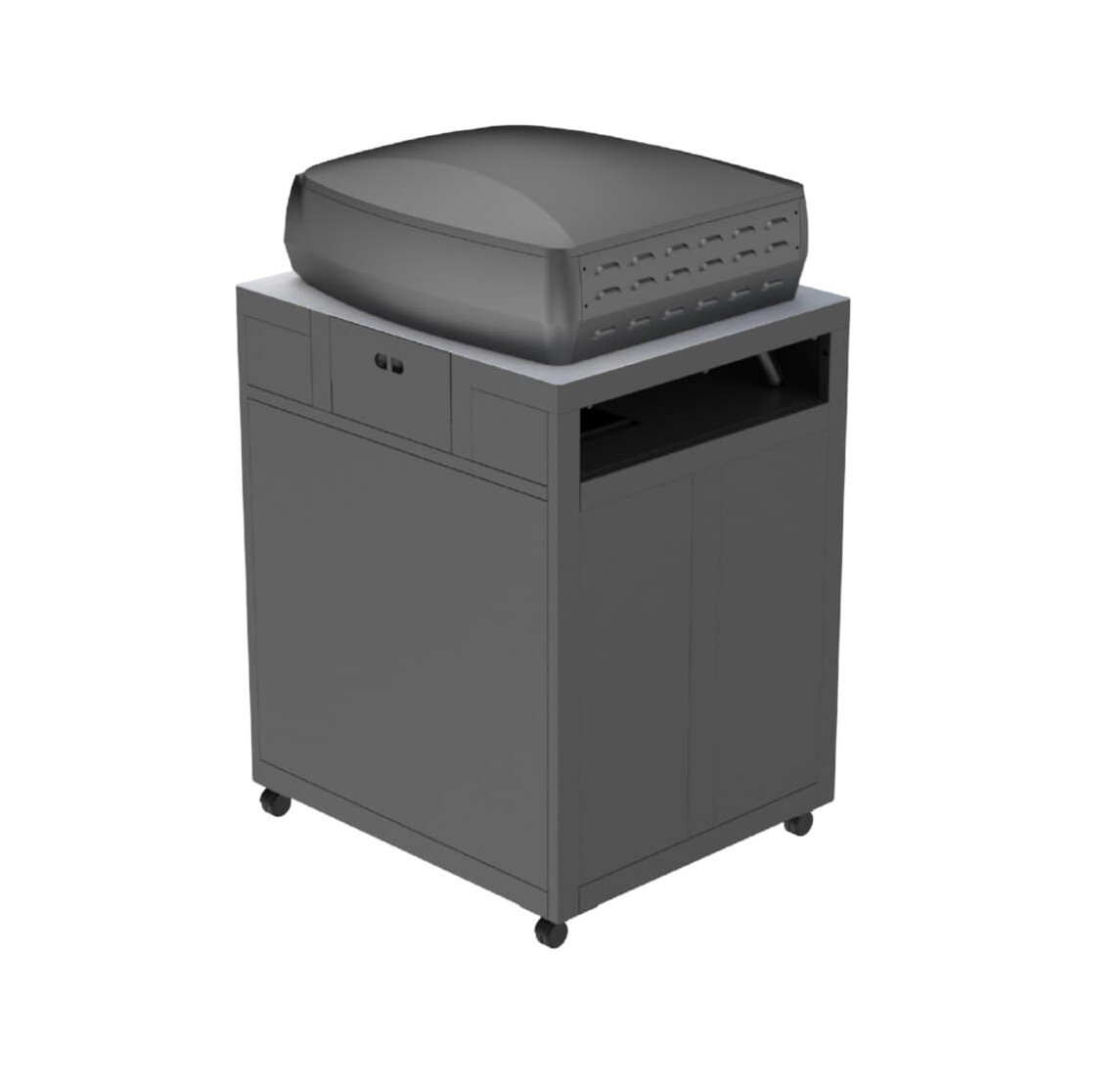 Witt Pizzatisch/ Pizza Trolley mit Edelstahlarbeitsplatte, Hauptmodul
