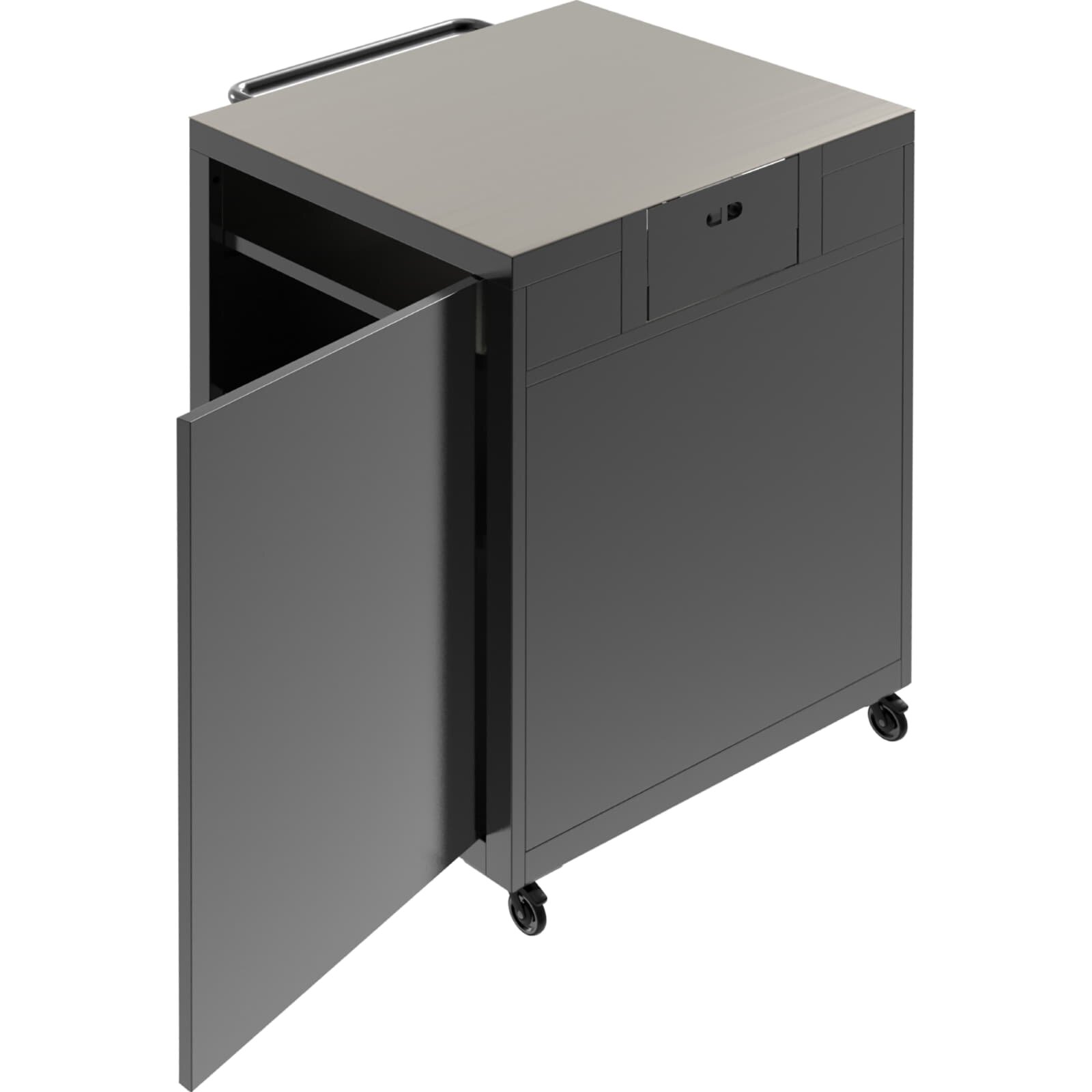 Witt Pizzatisch/ Pizza Trolley mit Edelstahlarbeitsplatte, Hauptmodul