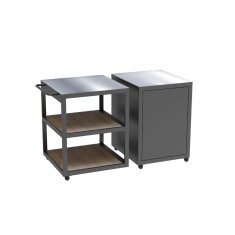 Witt Pizzatisch/ Pizza Trolley mit Edelstahlarbeitsplatte, Nebenmodul