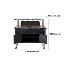 Holzkohlegrill Everdure HUB mit elektrischem Anz&uuml;nder
