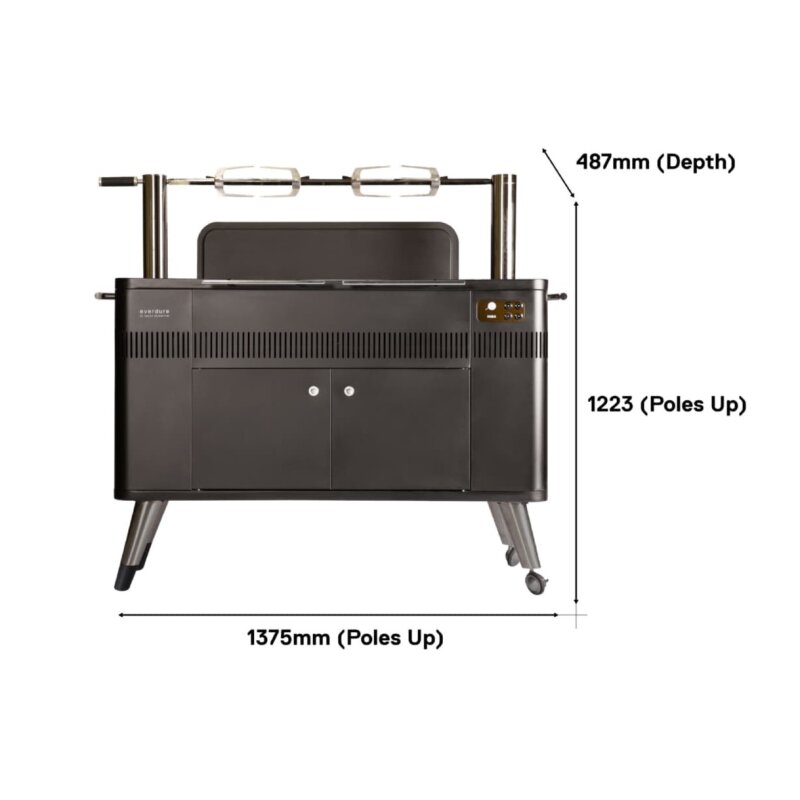 Holzkohlegrill Everdure HUB II mit elektrischem Anzünder