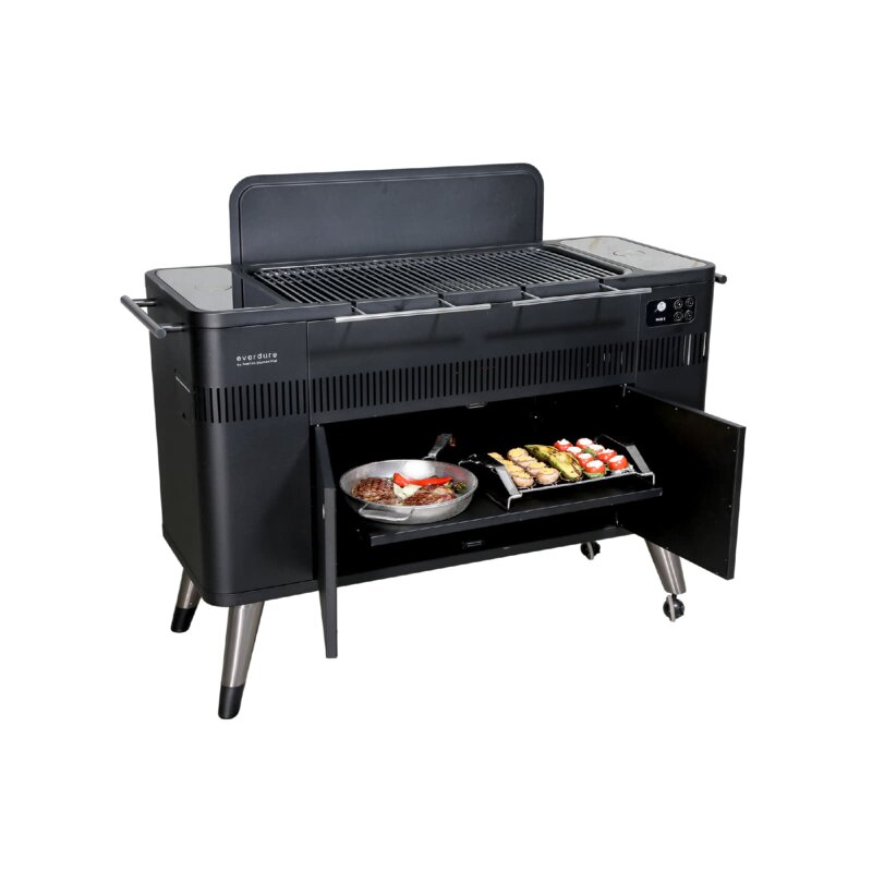 Holzkohlegrill Everdure HUB II mit elektrischem Anzünder