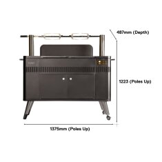 Holzkohlegrill Everdure HUB II mit elektrischem Anz&uuml;nder