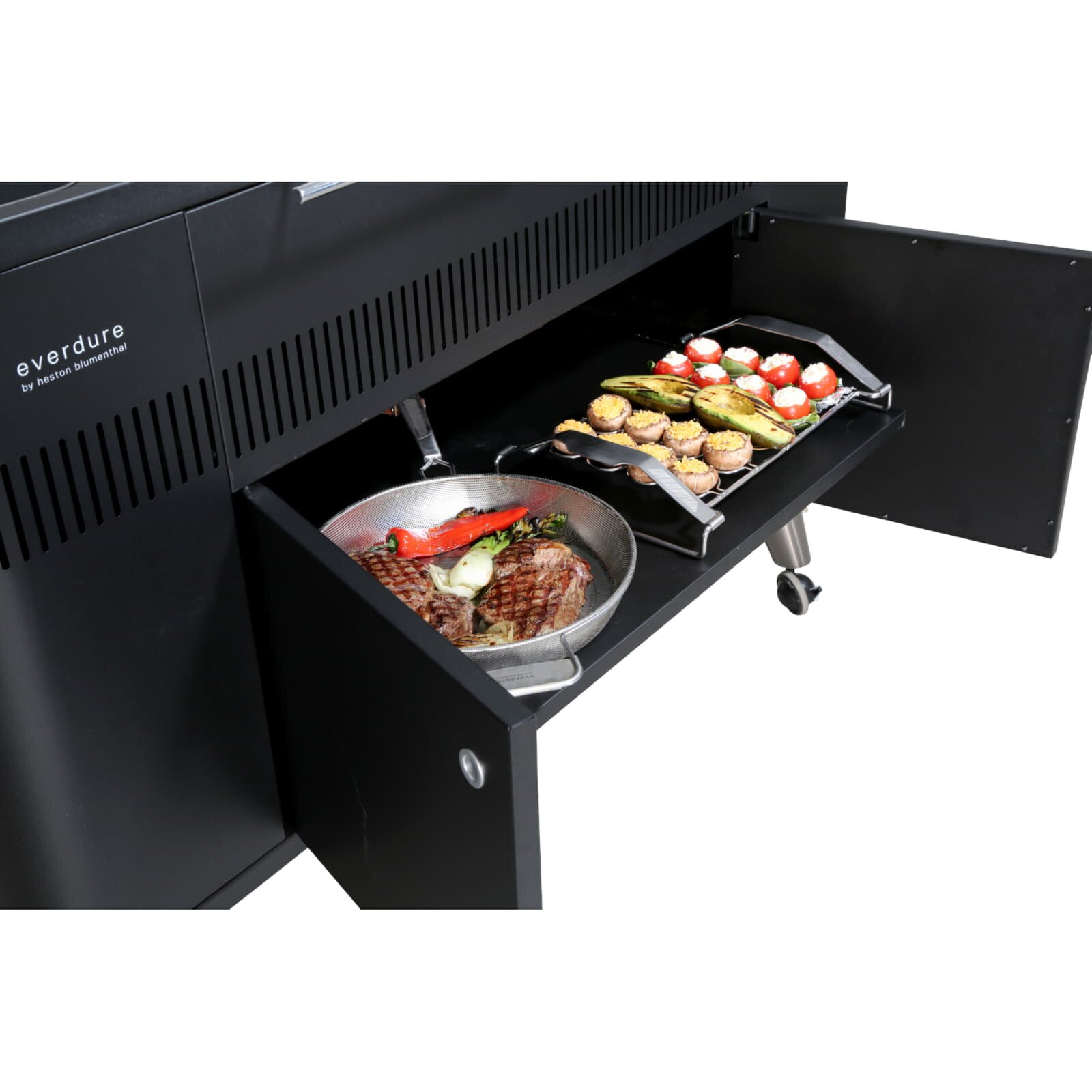 Holzkohlegrill Everdure HUB II mit elektrischem Anzünder