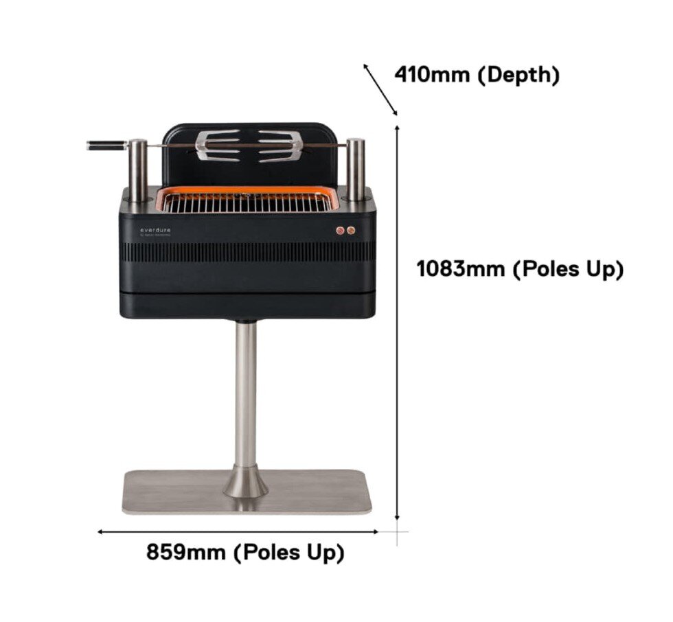 Holzkohlegrill Everdure Fusion mit elektrischem Anzünder