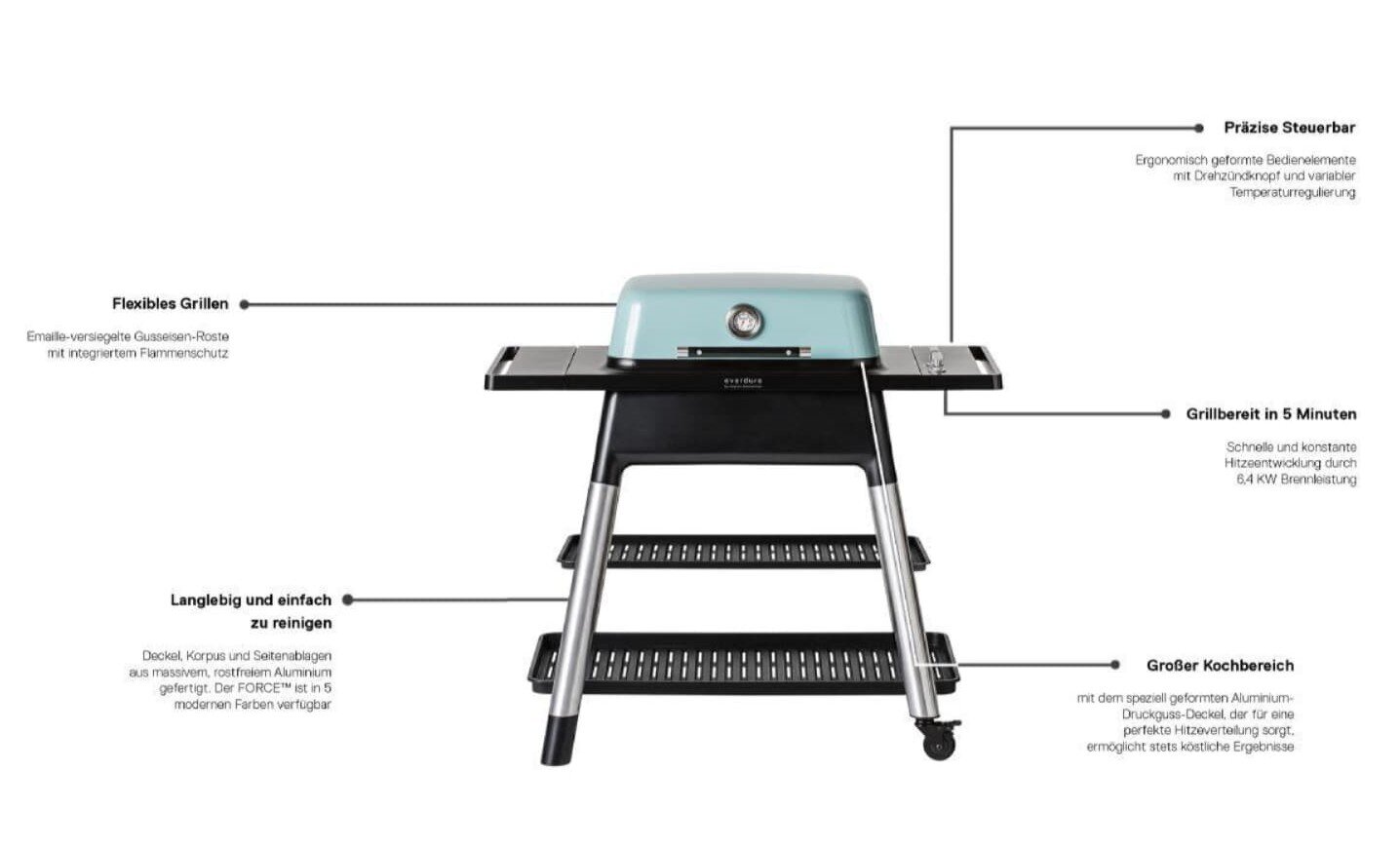 Gasgrill Everdure Force mit 2 Brennern
