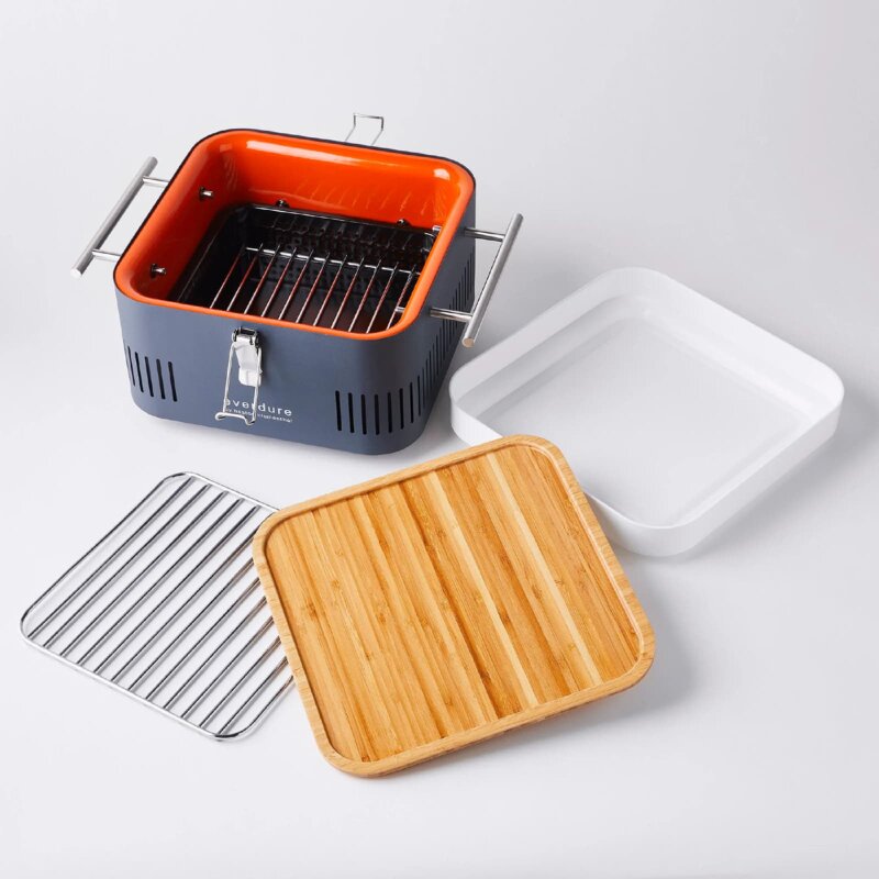 tragbarer Holzkohlegrill Everdure ehd Cube - Graphite