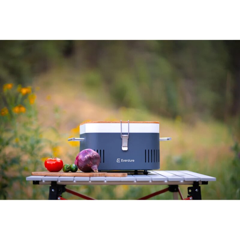 tragbarer Holzkohlegrill Everdure ehd Cube - Graphite