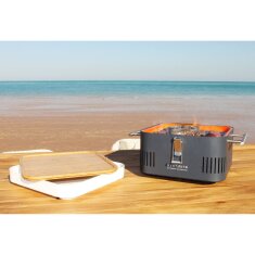 tragbarer Holzkohlegrill Everdure ehd Cube - Graphite