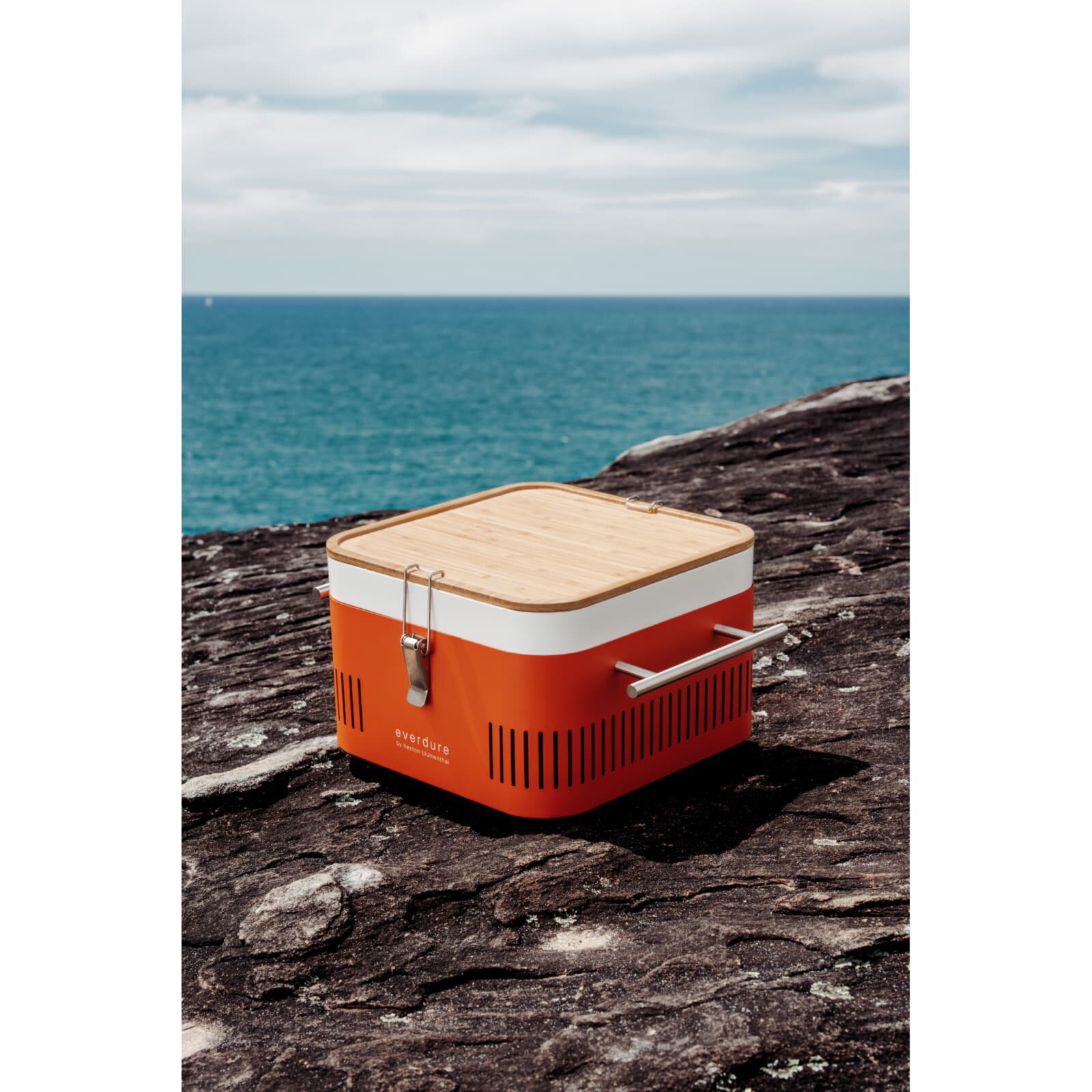tragbarer Holzkohlegrill Everdure ehd Cube - Orange