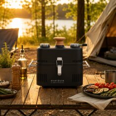 tragbarer Holzkohlegrill Everdure ehd Cube 360, all black