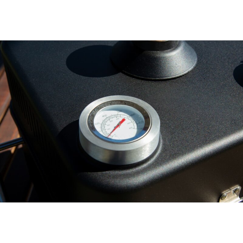 tragbarer Gasgrill Everdure ehd Cube ProFlame 360 mit Garhaube + Gusplatte, all Black