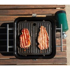 tragbarer Gasgrill Everdure ehd Cube ProFlame 360 mit Garhaube + Gusplatte, all Black