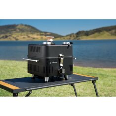 tragbarer Gasgrill Everdure ehd Cube ProFlame 360 mit Garhaube + Gusplatte, all Black