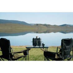 tragbarer Gasgrill Everdure ehd Cube ProFlame 360 mit Garhaube + Gusplatte, all Black