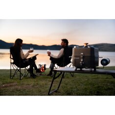 tragbarer Gasgrill Everdure ehd Cube ProFlame 360 mit Garhaube + Gusplatte, all Black