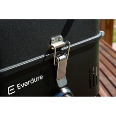 tragbarer Gasgrill Everdure ehd Cube ProFlame 360 mit Garhaube + Gusplatte, all Black