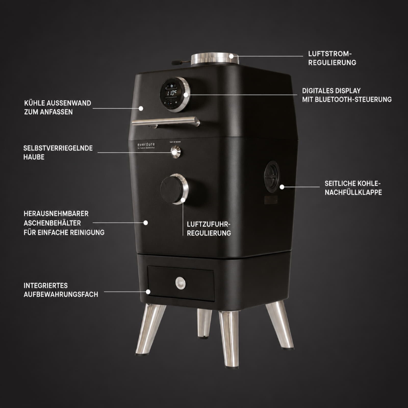 Kamadogrill Everdure ehd 4K Kamado mit elektrischem Anzünder