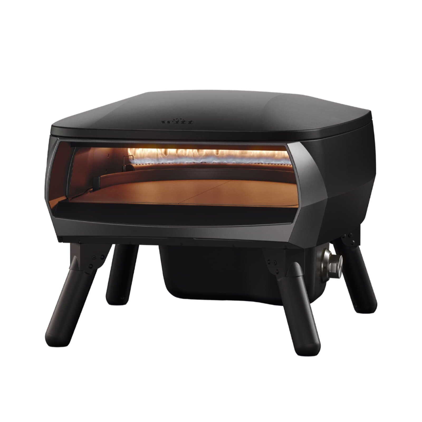 Gas Pizzaofen Witt Piccolo Fermo 14", 1 Brenner, Schwarz