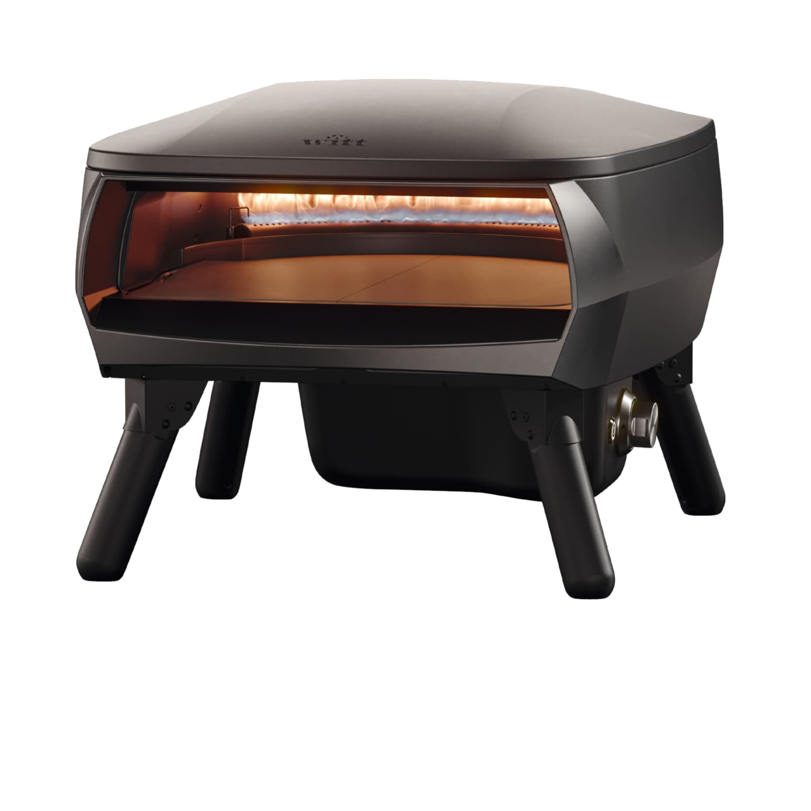 Gas Pizzaofen Witt Piccolo Fermo 14", 1 Brenner, Schwarz