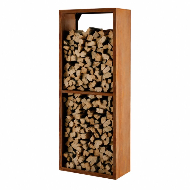 Kaminholzlager Vulx by Hwam Multiflex, Breite 60 cm, Tiefe 40 cm, Cortenstahl