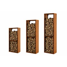 Kaminholzlager Vulx by Hwam Multiflex, Breite 60 cm, Tiefe 40 cm, Cortenstahl