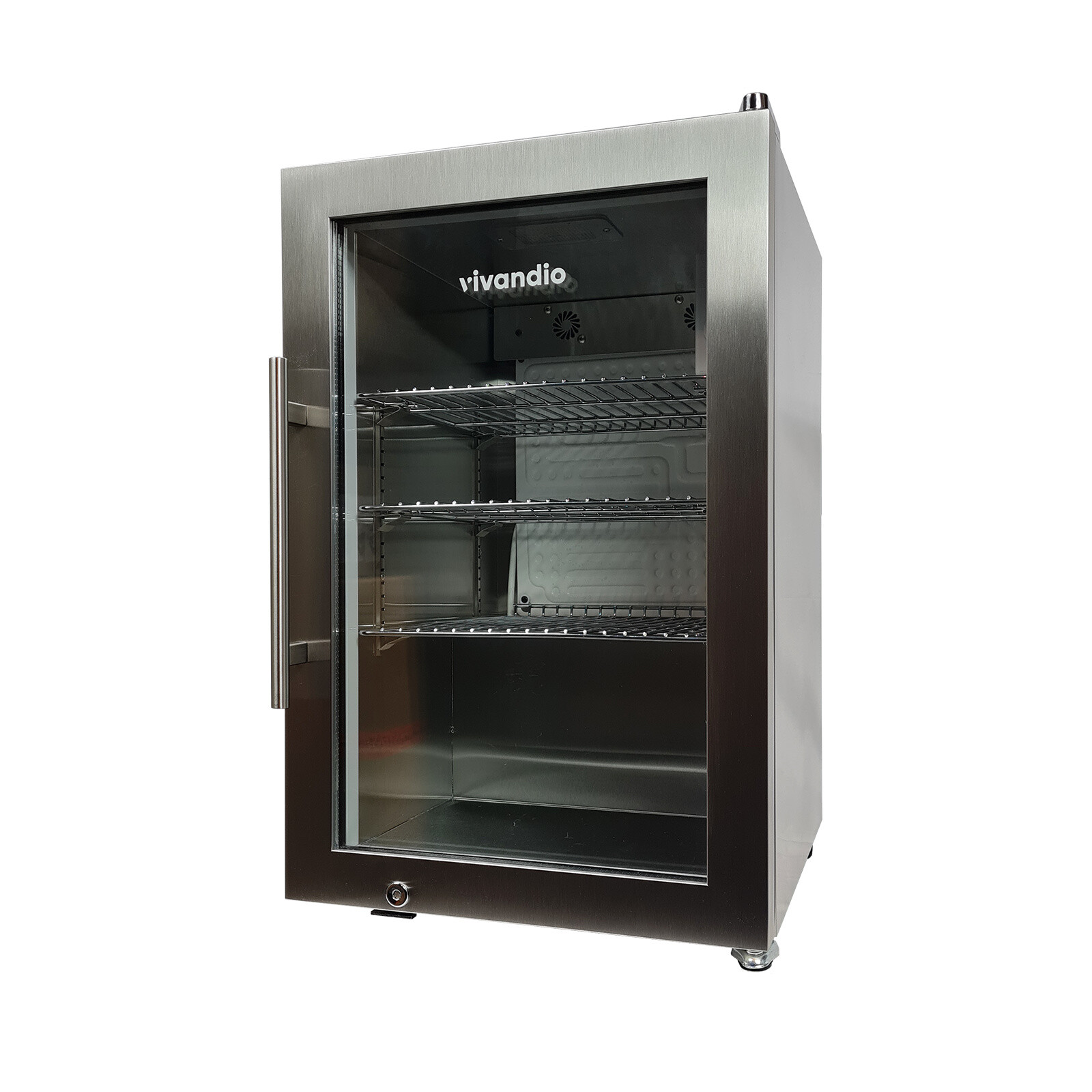 Grill Beistellwagen mit Kühlschrank - vivandio quub Special CoolBuddy, Silber