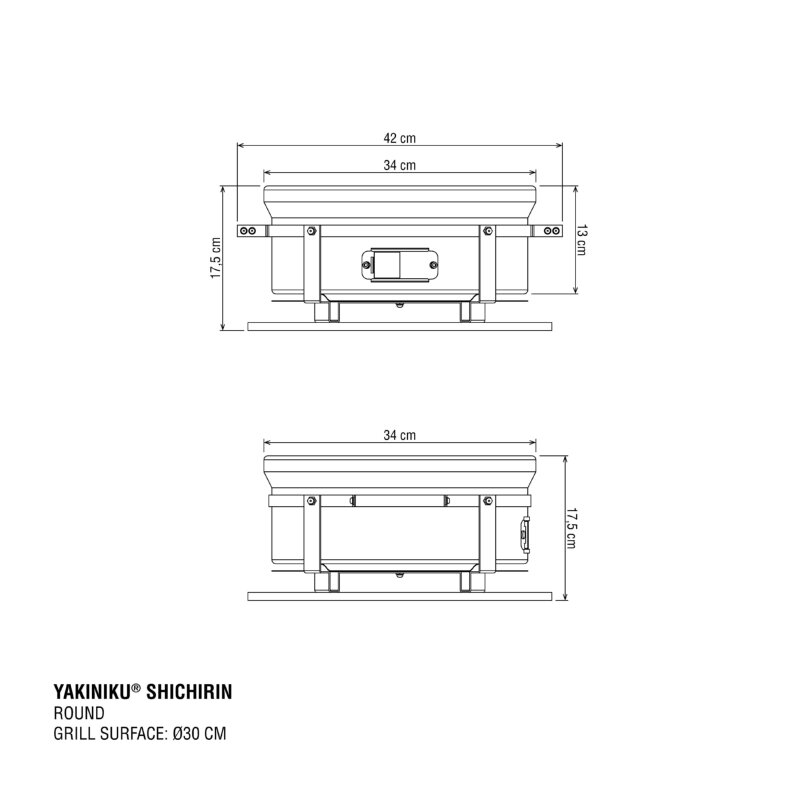 Keramik Tischgrill Yakiniku Shichirin rund, Ø30 cm